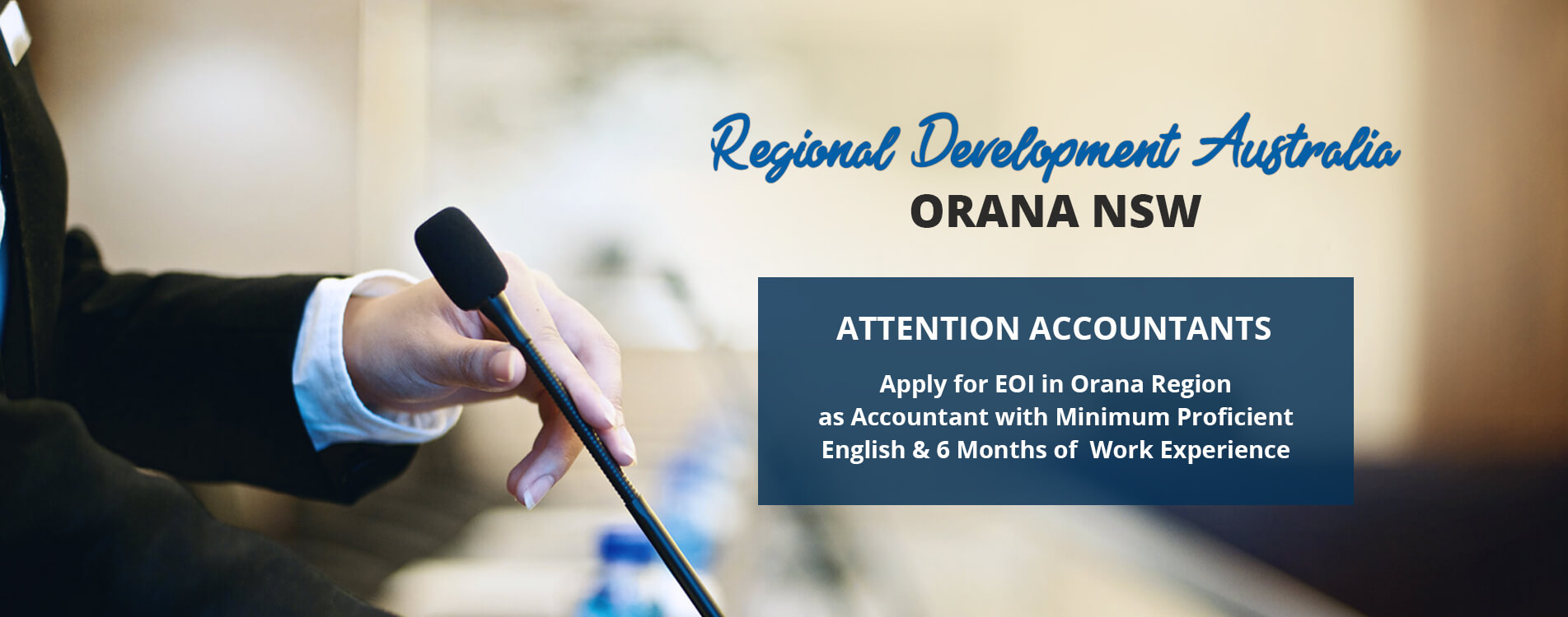Orana NSW Region Opens EOI for Accountants