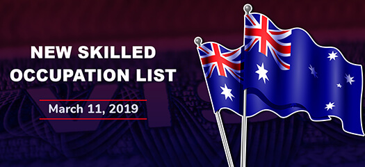 March 2019 - Australia Skilled Occupation List Updated