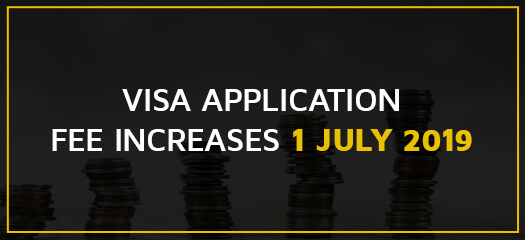 Hike in Visa Application Fee w.e.f. July 1 2019