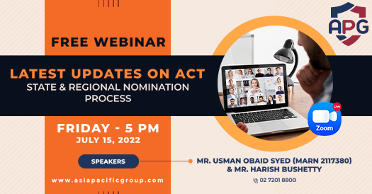Webinar on Latest Updates on ACT State & Regional Nomination Process
